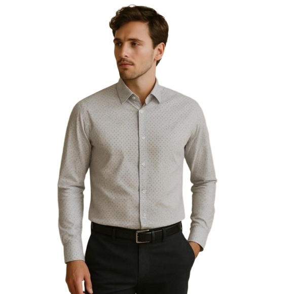 Ben Sherman White & Blue Long Sleeve Button Up Collared Dress Shirt MensXL 34/35 - Picture 1 of 10